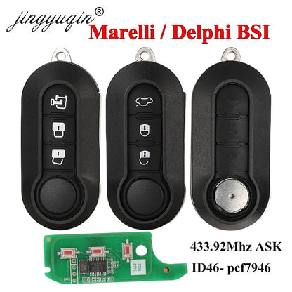 Car Remote Key For Delphi & Marelli Fiat MPV Bravo/Ducato 500 Doblo Qubo Grande Punto Citroen Jumper Peugeot Boxer 433.92 ID46
