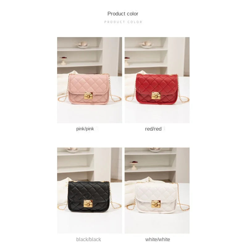 New Embroidered Bag 2024 Ladies Bags Trendy Women's Bag Cross border Small Square Bag Fashion Chain Bag