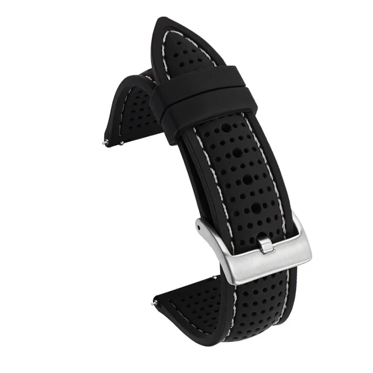 Soft Silicone Rubber Watch Strap 20mm 22mm 24mm Men Women Sport Waterproof Breathable Wrist Band Quick Release Bracelet