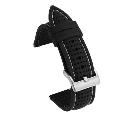 Soft Silicone Rubber Watch Strap 20mm 22mm 24mm Men Women Sport Waterproof Breathable Wrist Band Quick Release Bracelet