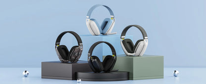 BINNUNE BW06 Bluetooth Headsets Gamer with Mic Wireless 2.4GHz Gaming Headphones with Microphone for PS5 PS4 PC Mac Playstation