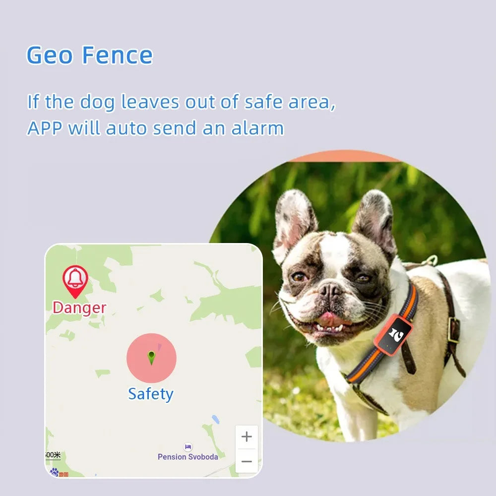 4G Smart Dog Collar Holder GPS Tracker for pet Waterproof Cat Tracking Device Pet Locator with Find My for iOS Android