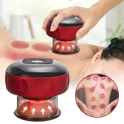 wireless Body Scraping Massage Smart 6/12 Gear Electric Vacuum Cupping Heating Suction Cup Device Back Neck Arm Massger