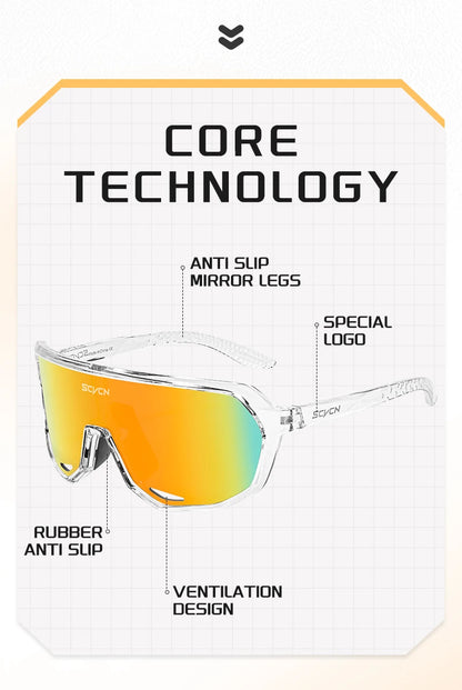 SCVCN Men Cycling Glasses Photochromic Sunglasses Mountain Bike Road Bicycle Eyewear MTB Cycle Goggles Sports UV400 Glasses Hot