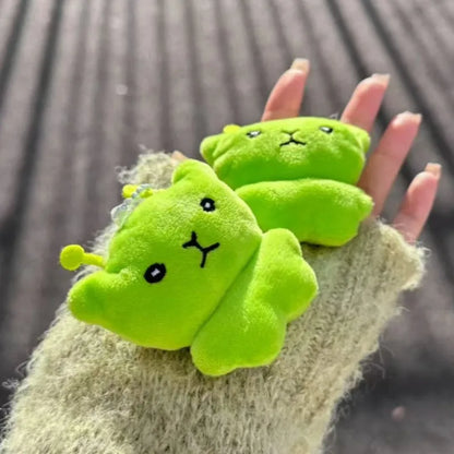 Cute Alien Cat Plush Pendant Super Soft Plushie Dolls Keychain Kawaii Mini Toy Backpack Pendant Lovely Bag Decor Christmas Gift