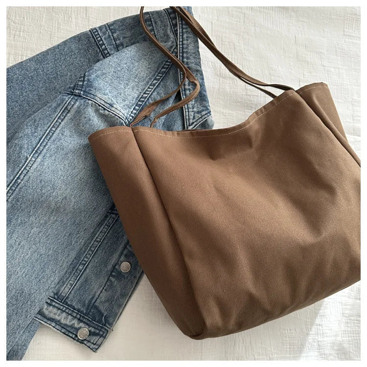 HOMEFISH  Large Capacity  Shopper Totes High Quality Eco Reusable Grocery Handbag For Women Travel Shoulder Bags Daily Pouch