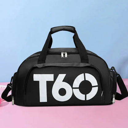 Fitness Bag Oxford Dry Wet Gym Bag Large Capacity Fitness Training Bag Shoe Compartment Wear-resistant for Men Women