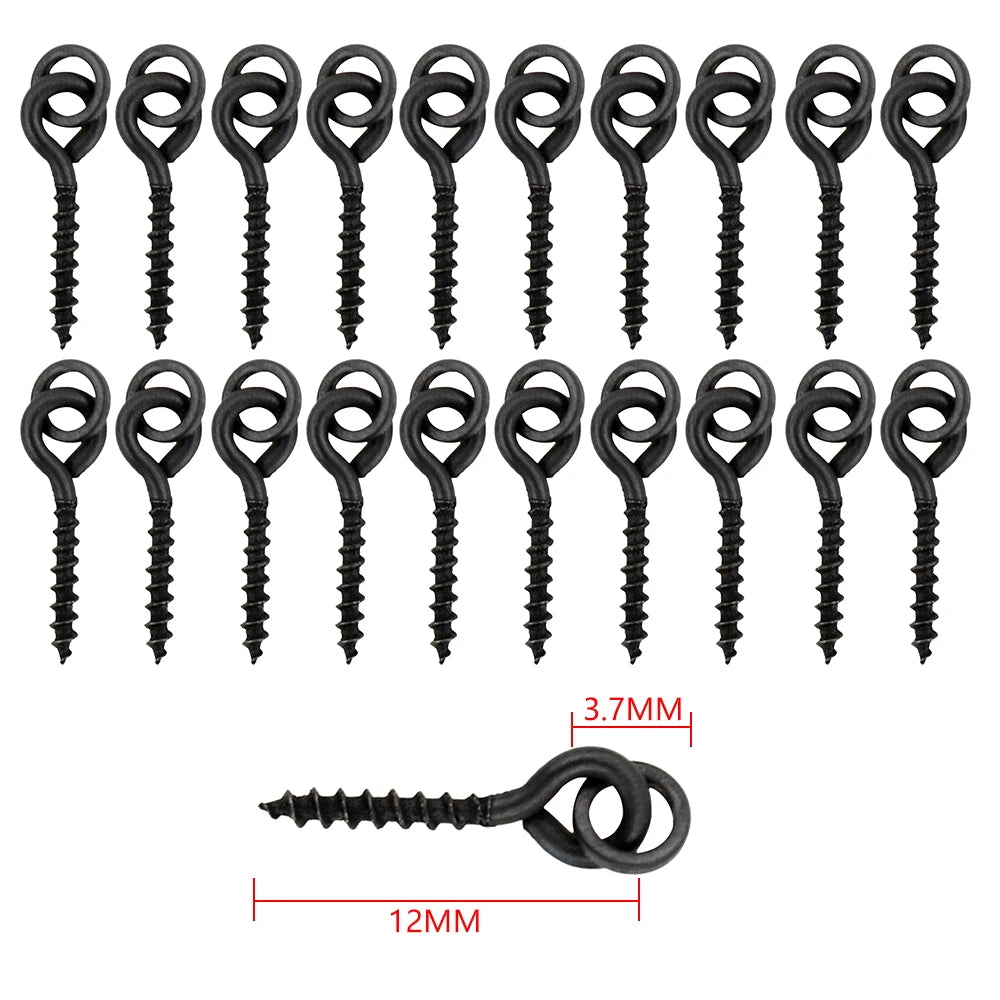 Hirisi 50pcs Rubber Beads for Carp Fish Hook Carp Fishing Accessories Fish Hook Stoper 20pcs Fishing Boilie Screw Chod Rigs