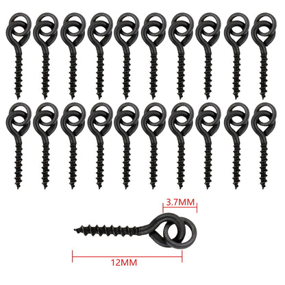 Hirisi 50pcs Rubber Beads for Carp Fish Hook Carp Fishing Accessories Fish Hook Stoper 20pcs Fishing Boilie Screw Chod Rigs