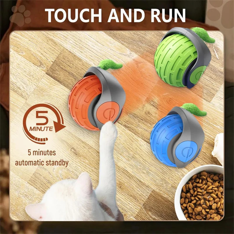 Smart Cat Toys Ball Automatic Interactive Pets Electric Rolling Teaser USB Rechargeable Kitty Moving Bouncing Ball Birthday Gift