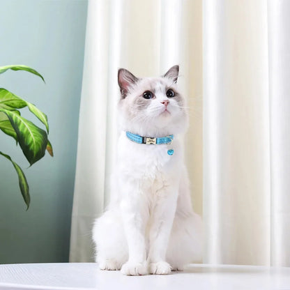 Personalized Name Cat Collar Reflective Nylon Dog Cats ID Collar With Bell Engraving Name for Small Cats Dogs Chihuahua 6 Colors