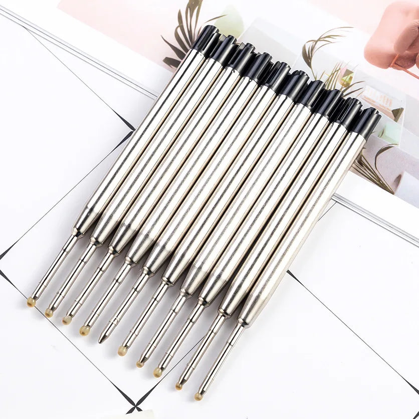 98mm1.0mm Ballpoint Pen Refills For Parker Pens Medium Point Blue Red Black Ink Rods For Writing Office Stationery