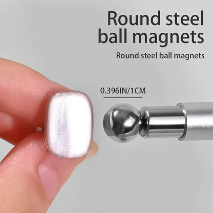 LINMANDA 3 In 1 Dual Headed Cat Eye Nail Art Magnetic Stick Multifunctional Nail Art Magnet Design Tool Suitable for Home DIY