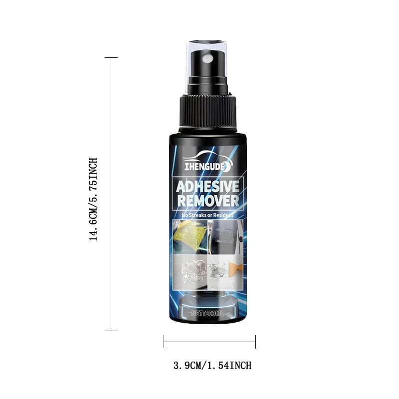 Fast-Acting Adhesive Remover Spray - Leaves No Residue, Can Remove Glue, Stickers, and Sticky Residue from Cars, Furniture, and Appliances - Suitable for a Variety of Surfaces, Easy to Use, No Damage, Furniture Sticker Remove