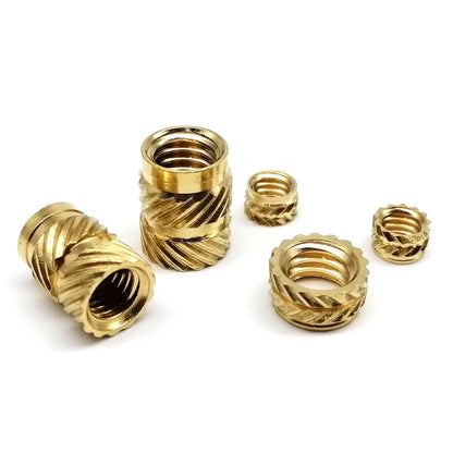M1.4 M1.6 M2 M2.5 M3 M4 M5M6 Brass Copper Twill Knurled Thread Hot Heat Melt Injection 3D Print Embed Insert Nut Screw Kit Set