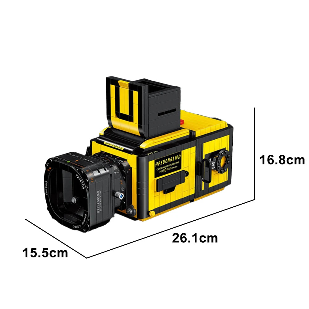 KNEW BUILT Vintag Camera Model Mini Bricks for Kids Learning Toy Educational Building Block Model Construction Kits for Children