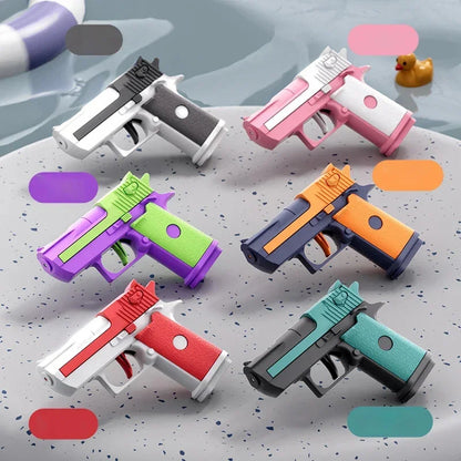 Mini Water Pistol Mechanical Continuous Firing Water Gun Summer Pool Shooting Watergun Manual Water Gun Outdoor Game Toys Gifts