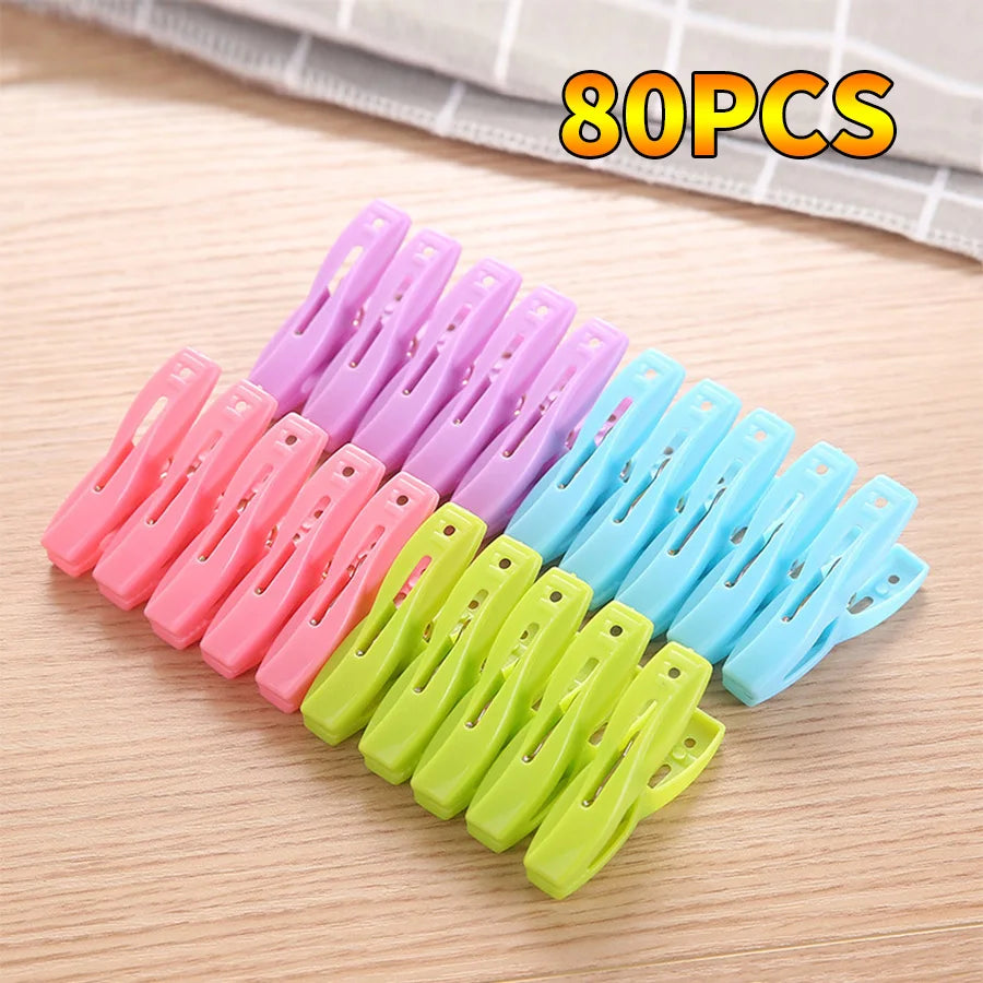80/40/20PCS - Clothes drying clip, sock clip, windproof clip - suitable for drying clothes, socks, blankets, etc