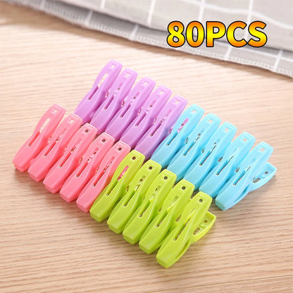 80/40/20PCS - Clothes drying clip, sock clip, windproof clip - suitable for drying clothes, socks, blankets, etc
