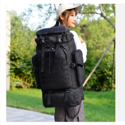 Homefish 80L/100L Large Mountaineering Backpack Outdoor Climbing Bag Tactical Rucksack Hiking Camping Travel Backpack