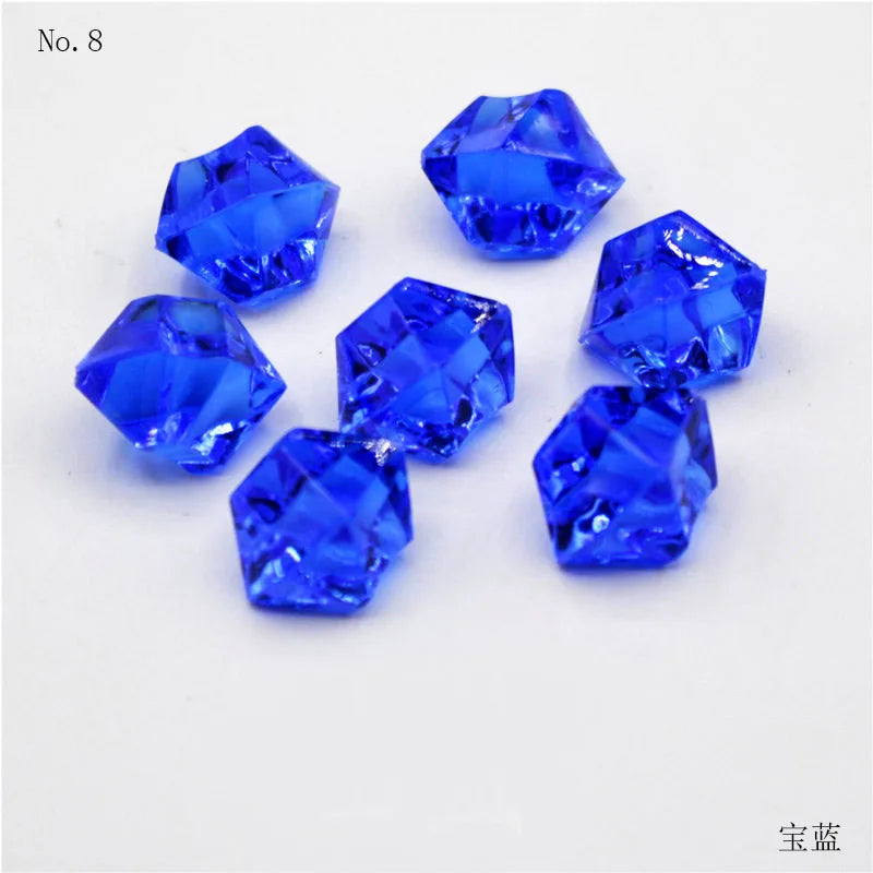 100PCS Plastic Gems Ice Grains Colorful Stones Children Jewels Acrylic Jewels Ice Counter Crystal Diamonds DIY Crafts Beads Toy