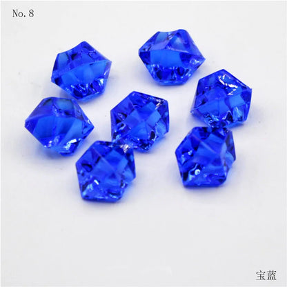 100PCS Plastic Gems Ice Grains Colorful Stones Children Jewels Acrylic Jewels Ice Counter Crystal Diamonds DIY Crafts Beads Toy