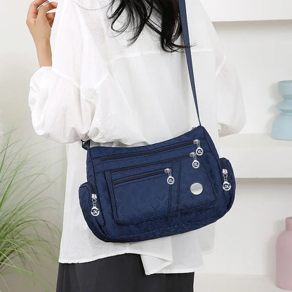 Square-shaped, versatile men's and women's crossbody bag, new style large bag, fabric bag, Oxford style shoulder bag, fashionabl