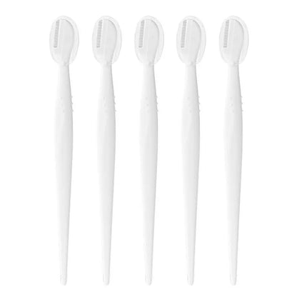 Karsyngirl 2/3/5Pcs Straight Handle Round Head Eyebrow Trimmer Beauty Tools Beginner Anti-scratch Eyebrow Trimmer Eyebrow Razor