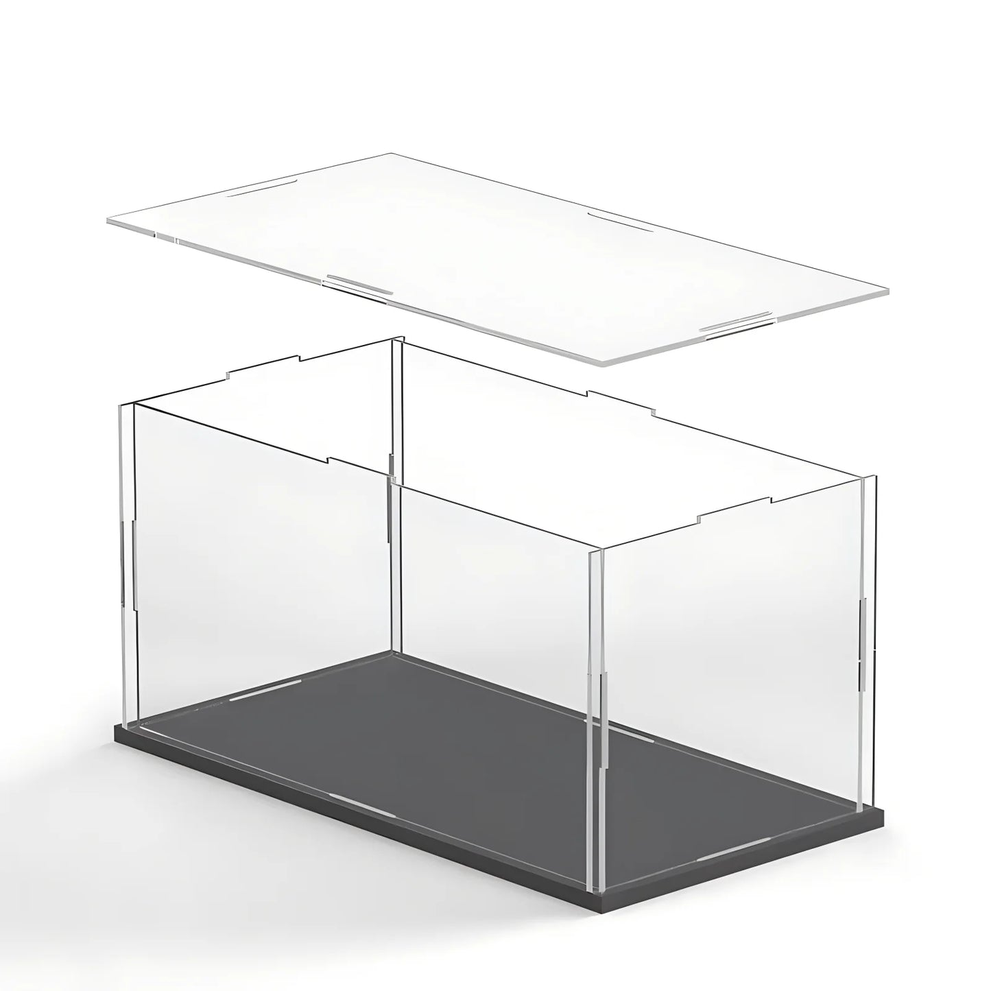 1pc Clear Acrylic Display Case Dustproof Toys Figures Car Trucks Vans Model Box Collection Storage Organizer Countertop Show Box