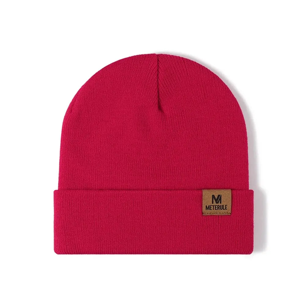 Riding Hat Knit Cuffed Beanie for Men Women Winter Warm Knitted Beanie Hats for Skiing Outdoor Camping Traveling Cycling Cap