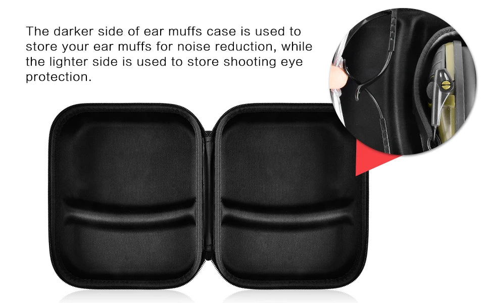 Storage Case Compatible with Walkers Razor Slim Howard Leight PROHEAR 016 Electronic Ear Protection Earmuffs