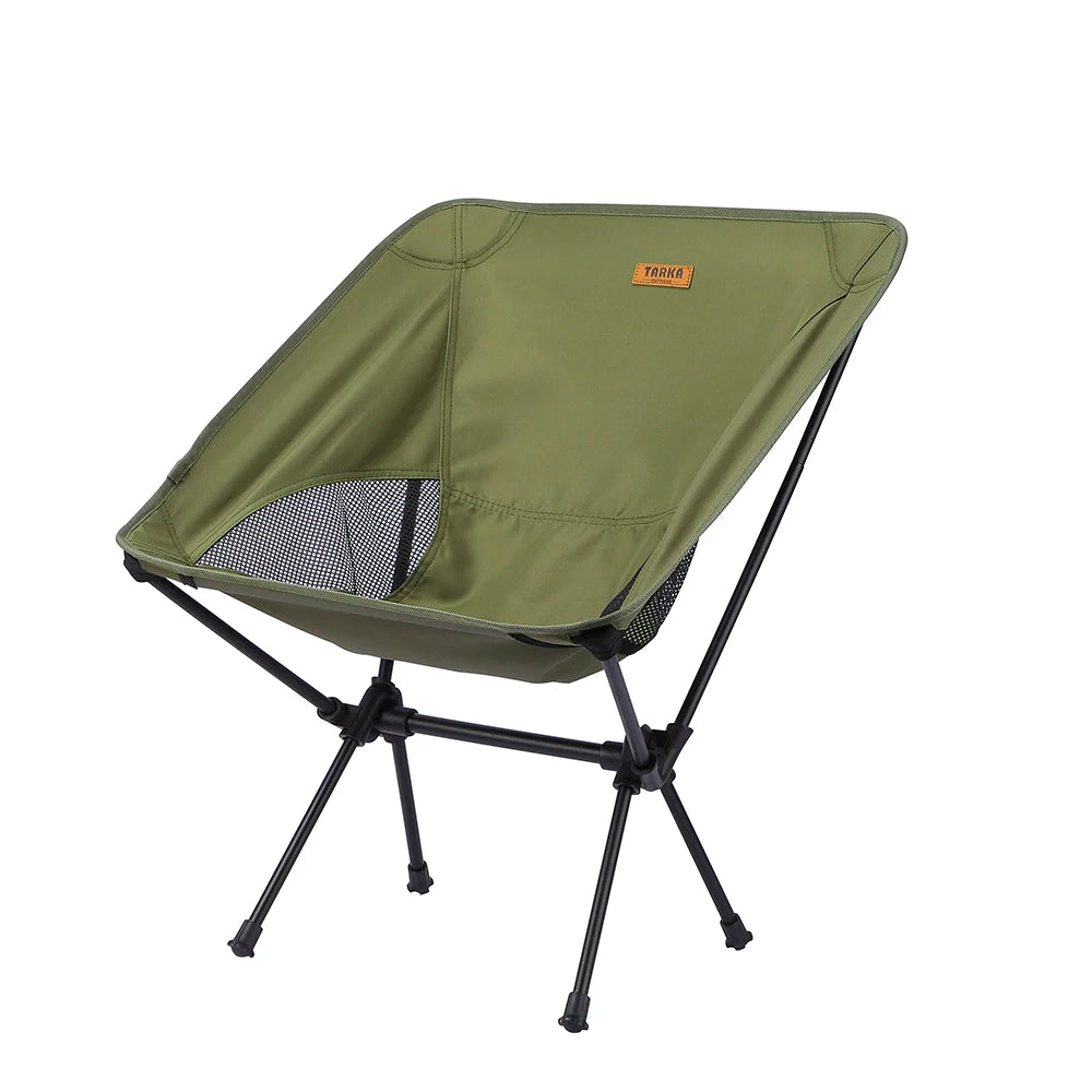 TARKA Foldable Camping Chairs Set Lightweight Folding Chair Ultralight Backpacking Moon Chairs for Garden Picnic Beach Fishing