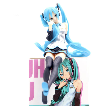 Anime Figure Cherry Blossoms Dress Action Figures Kawaii Swimsuit Vocaloid PVC Collectible Model Toys Girl Gift