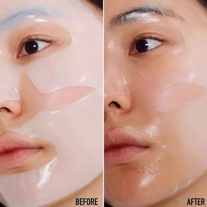 10pcs Korean Collagen Anti Wrinkle Facial Mask  Fade Fine Lines Anti Aging Firm Skin Moisturizing Brightening Skincare Mask