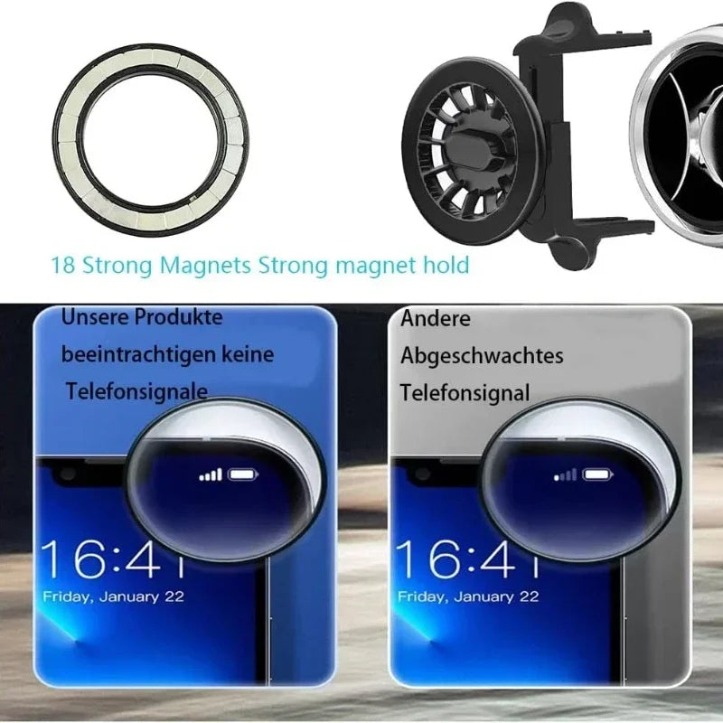 Round Air Outlet Phone Holder Car for Mercedes Benz A B C E S Class Gla Glc Gle Gls AMG W205 W213 E200W247 Magnetic Phone Stand