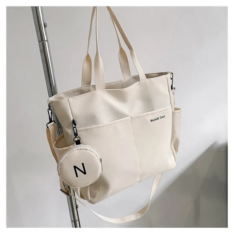 Large capacity Korean version crossbody bag suitable for both male and female college students travel shoulder bag commuting bag