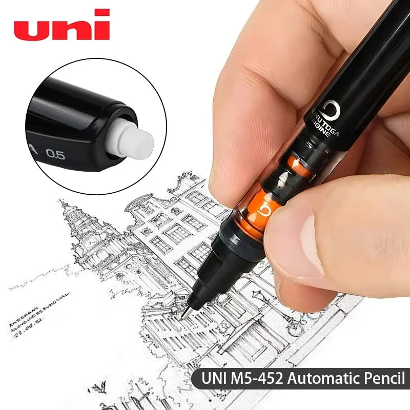 UNI KURUTOGA Mechanical Pencil M5-452 Creative Writing Continuous Sketch 0.5mm Lead Automatic Rotating Mechanical Pencil