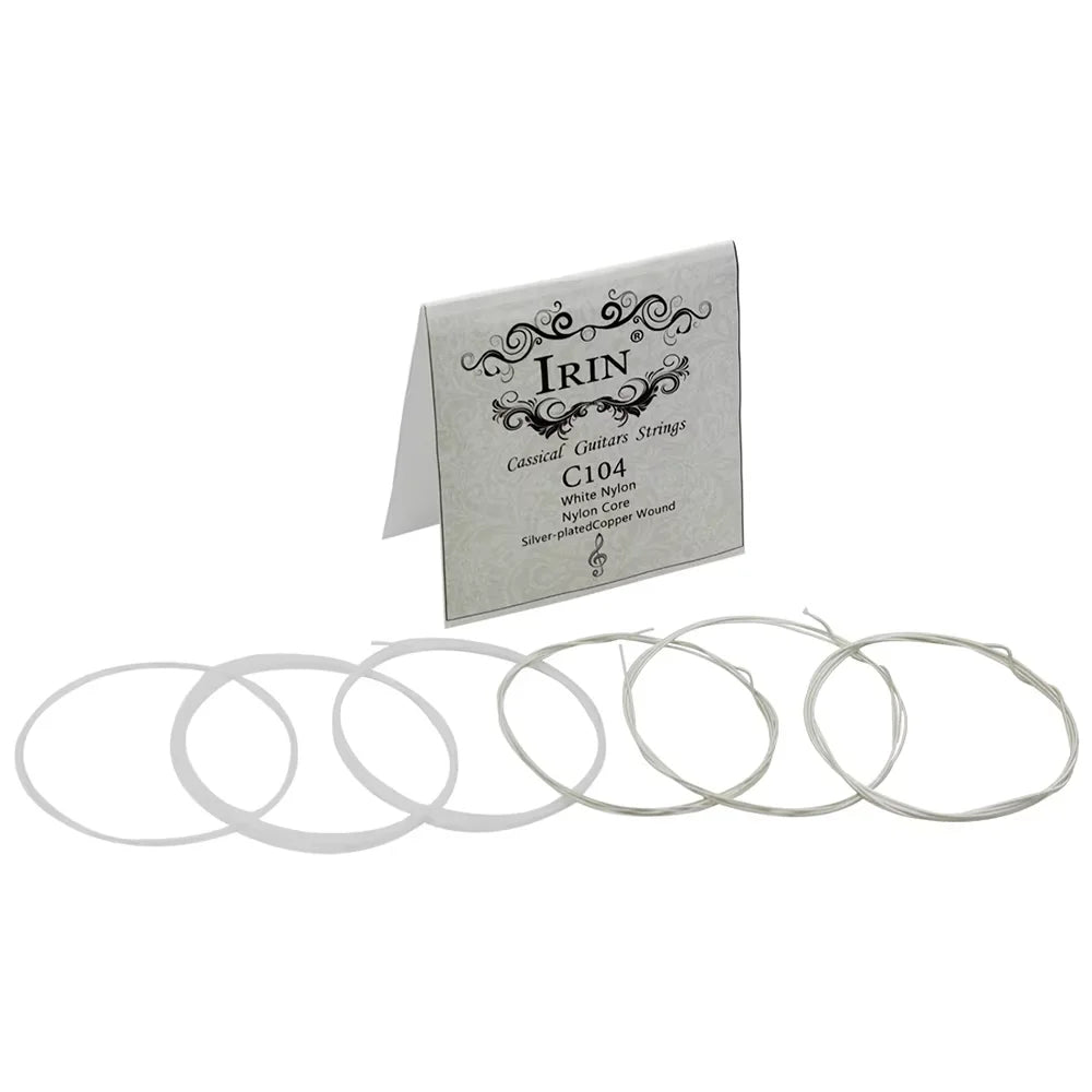 6 Pcs Strings Classical Guitar Strings Black Clear Nylon Guitarra Strings Sliver Plated Copper Wound String Guitar Accessories