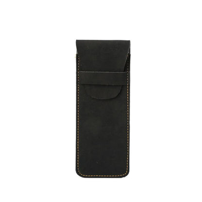 Vintage Frosted PU Leather Flap Pen Case High-end Fountain Pen Protective Sleeve Large Capacity Double Set of Pen Case