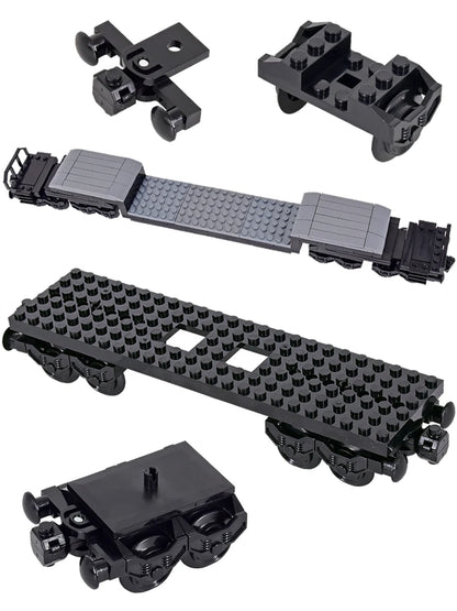 MOC City Creative Idea Train Base Wheel Carriage Building Blocks Bricks Assembled DIY Toys for Kids Christmas giftS