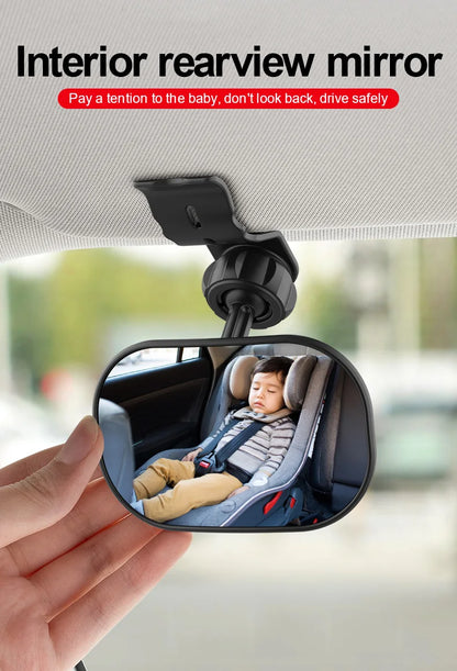 New Car Rearview Mirror Wide View Safety Mirror For Windshield Infant Car Seats Clear Reflection 360-Degree Rotatable Adjustable