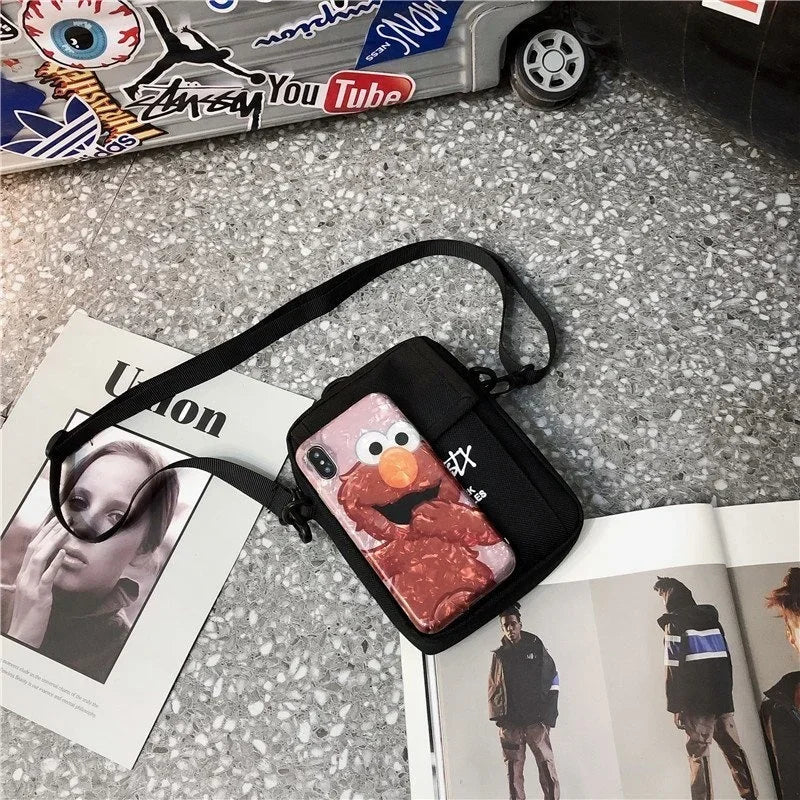 STUY Street Hip Hop Shoulder Slung Mobile Phone For Teenagers Japanese Classic Small Bag Magazine