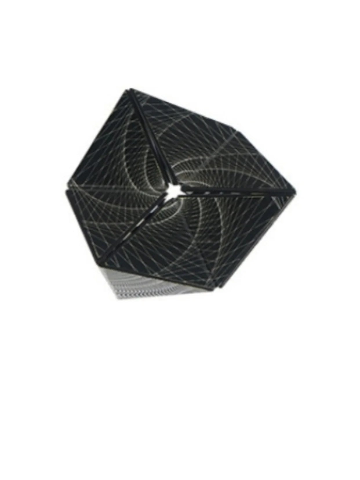 Infinite Flip 3D Geometric Stress Relief Cube Magnetic Fold Visual Illusion Transform Fidget Gadget Office Desktop Anxiety