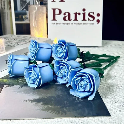 KNEW BUILT DIY Rose Flower Arrangement Building Block Toys-Enjoy Life,Loved by Girl,Create Your Favorite Bouquet,Home Decoration