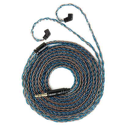 KBEAR ST12plus Earphone Cable 2m 8 Core 4N OFC Silver-plated Upgraded Cable 3.5/4.4mm MMCX/0.78mm 2Pin for CCZ KB03 KS1
