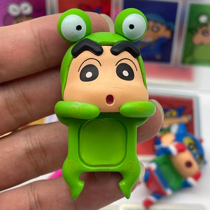 6pcs Anime Figure Xiaoxin Screen Lying Style Blind Box Kawaii Car Ornament Cartoon Figure Display Decor Craft Toys Festival Gift