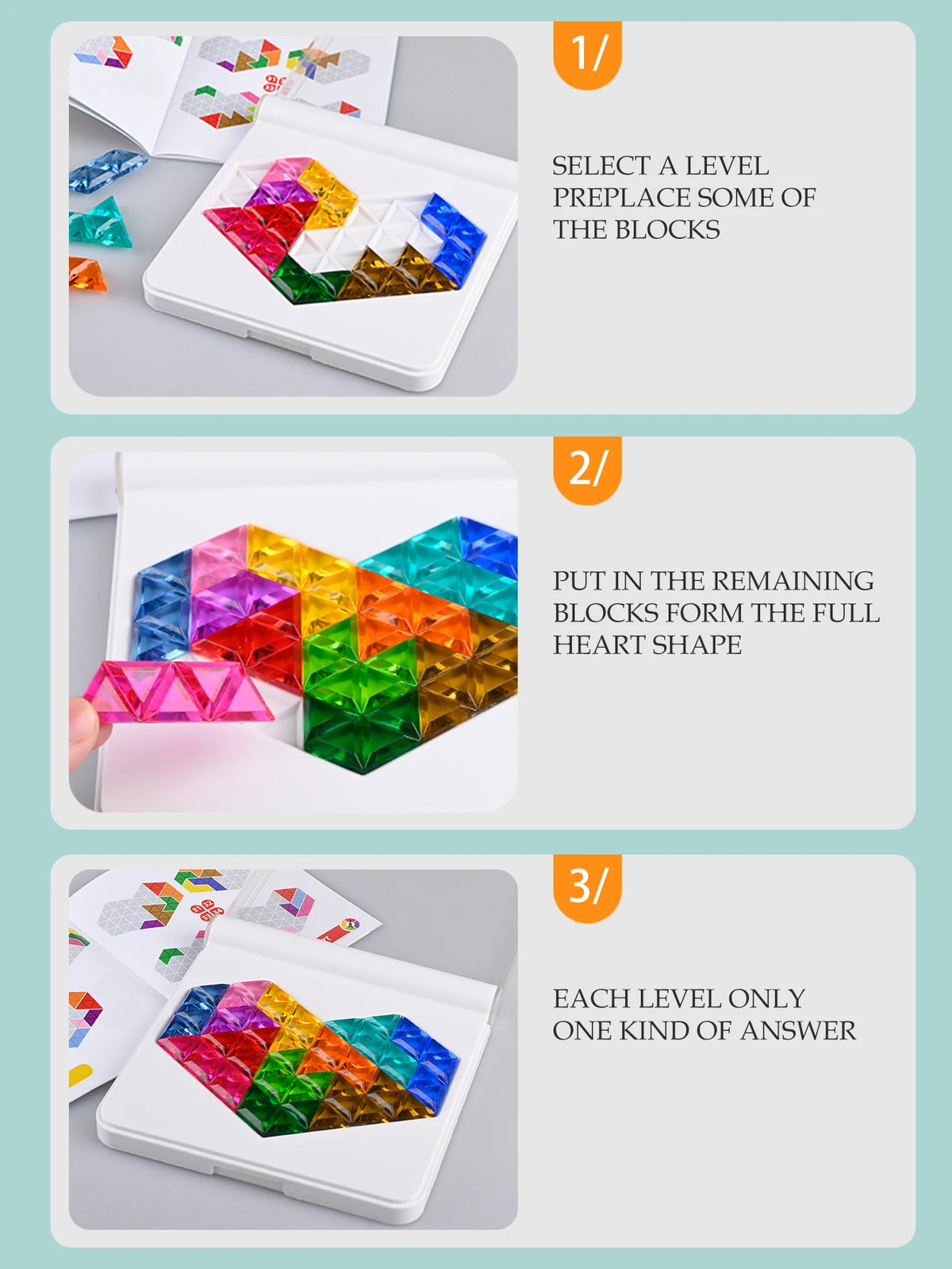 Puzzle Toys. Logical Thinking Training Fun Tabletop Games Multiple Shapes Colors, Advanced Level Gifts for Boys and Girls