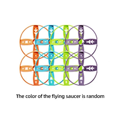 Flying Saucer Disc Launcher Kids Flying Toys Pull String UFO Throw Catch Outdoor Sport Propeller Children Toys Gift For Boy Girl