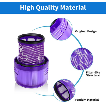 Dust Bin Canister and Hepa Filter Kit For Dyson V11 V15 SV14 SV15 SV22 Vacuum Cleaner Dust Bucket Rear Filter Parts Replacement