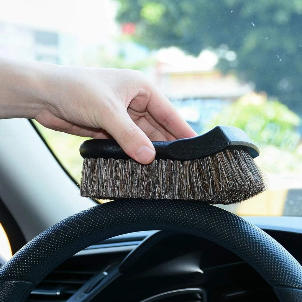 Horsehair Leather Cleaning Brush Genuine Horsehair Detailing Brush Car Interior Detailing Tools For Car Cleaning And Washing